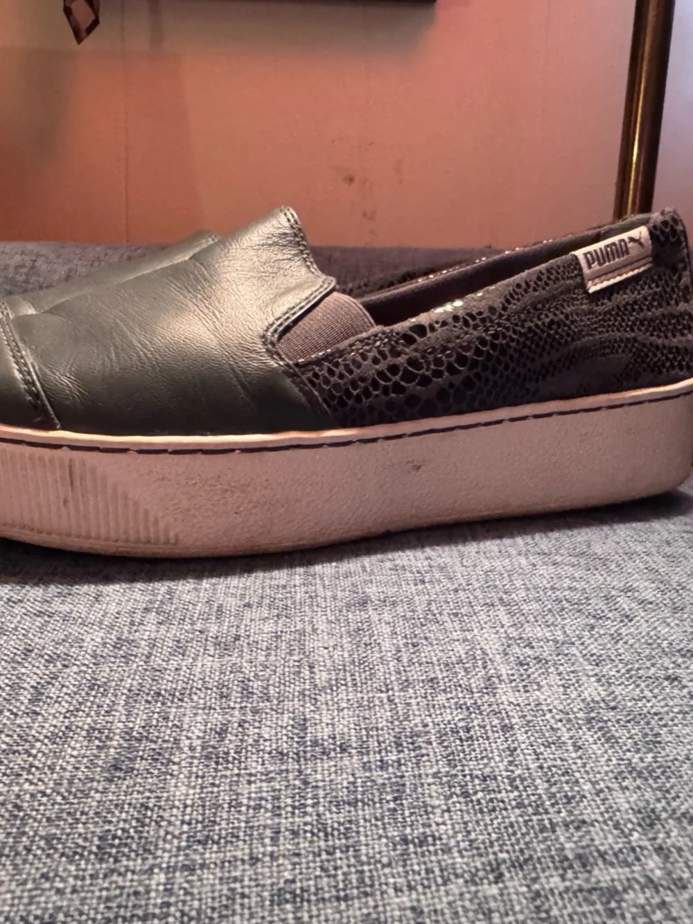 Puma Slip-On gray with White Soles - Picture 3 of 7